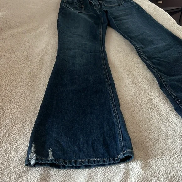 Sincerely Jules Blue Flare Wide Leg High Waist Jeans - Picture 3 of 6